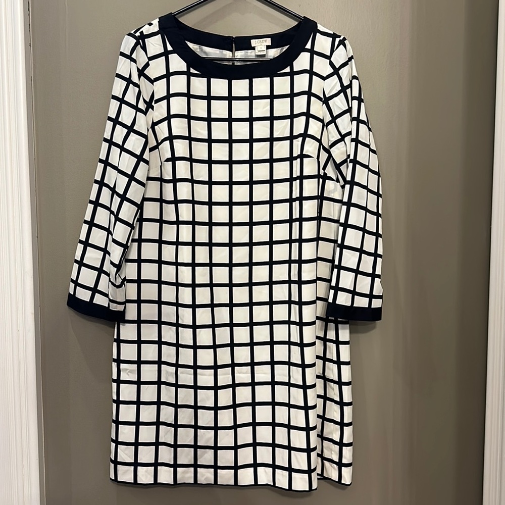 JCrew black and white dress